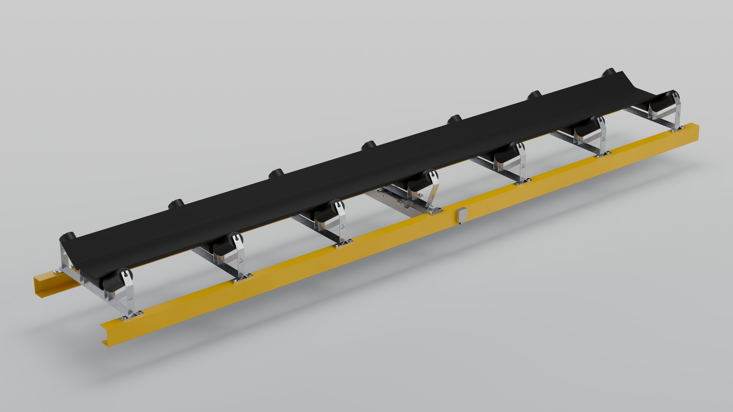 CBW1-1 compact belt weigher with the conveyor belt fitted