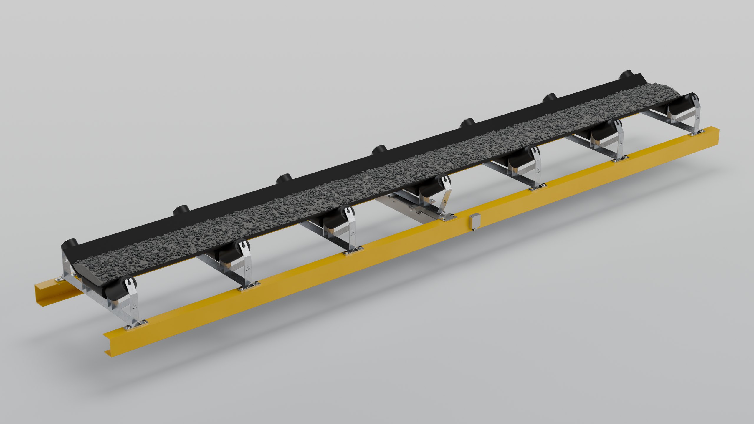 CBW1-1 compact belt weigher under a loaded belt