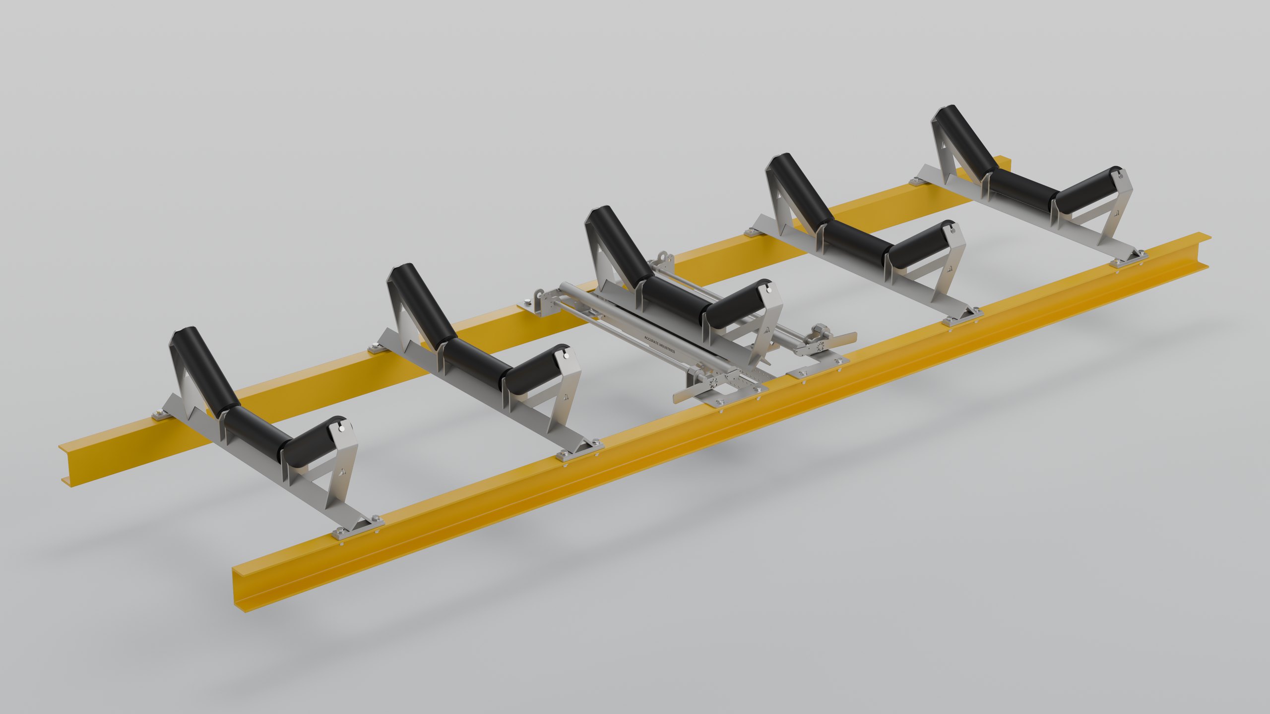 CBW2-1 compact belt weigher in the conveyor with off-scale idlers