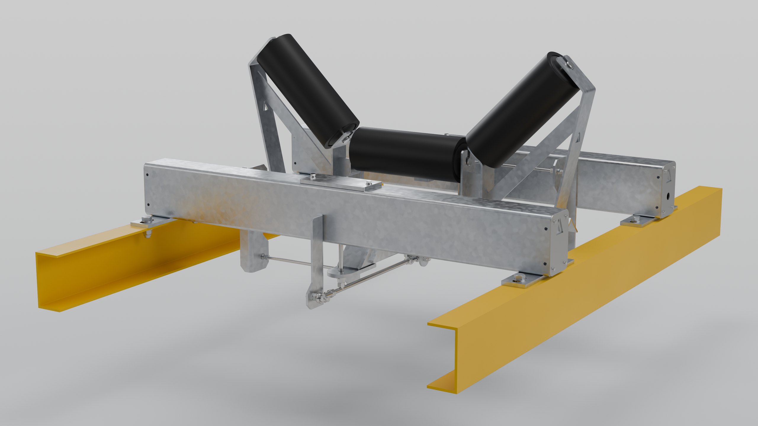 PBW2-1 weigh idler on the weigh frame, low angle