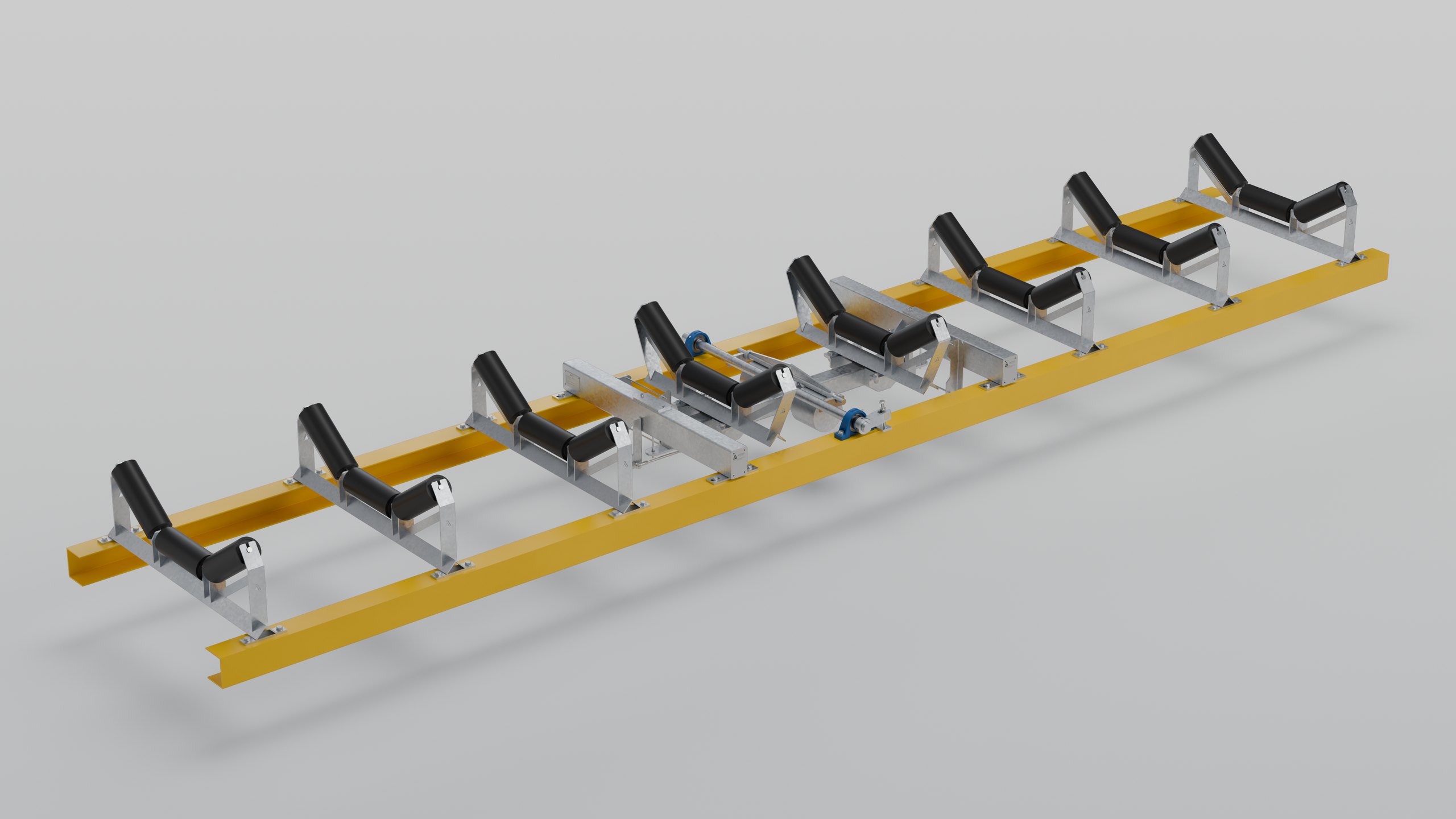 PBW2-2 weigh frame with off-scale idlers either side