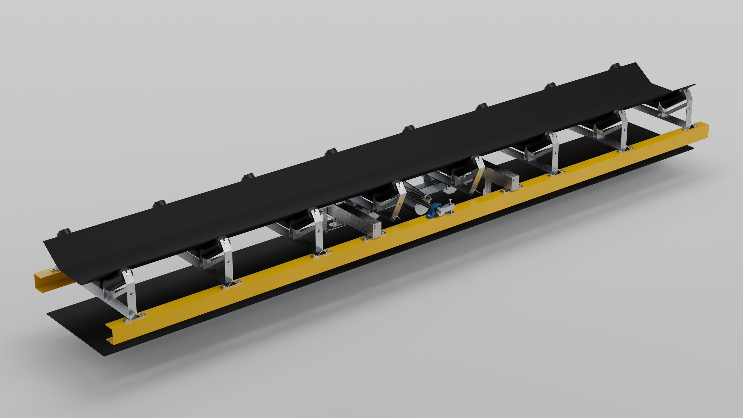 PBW2-2 belt weigher with the conveyor belt fitted