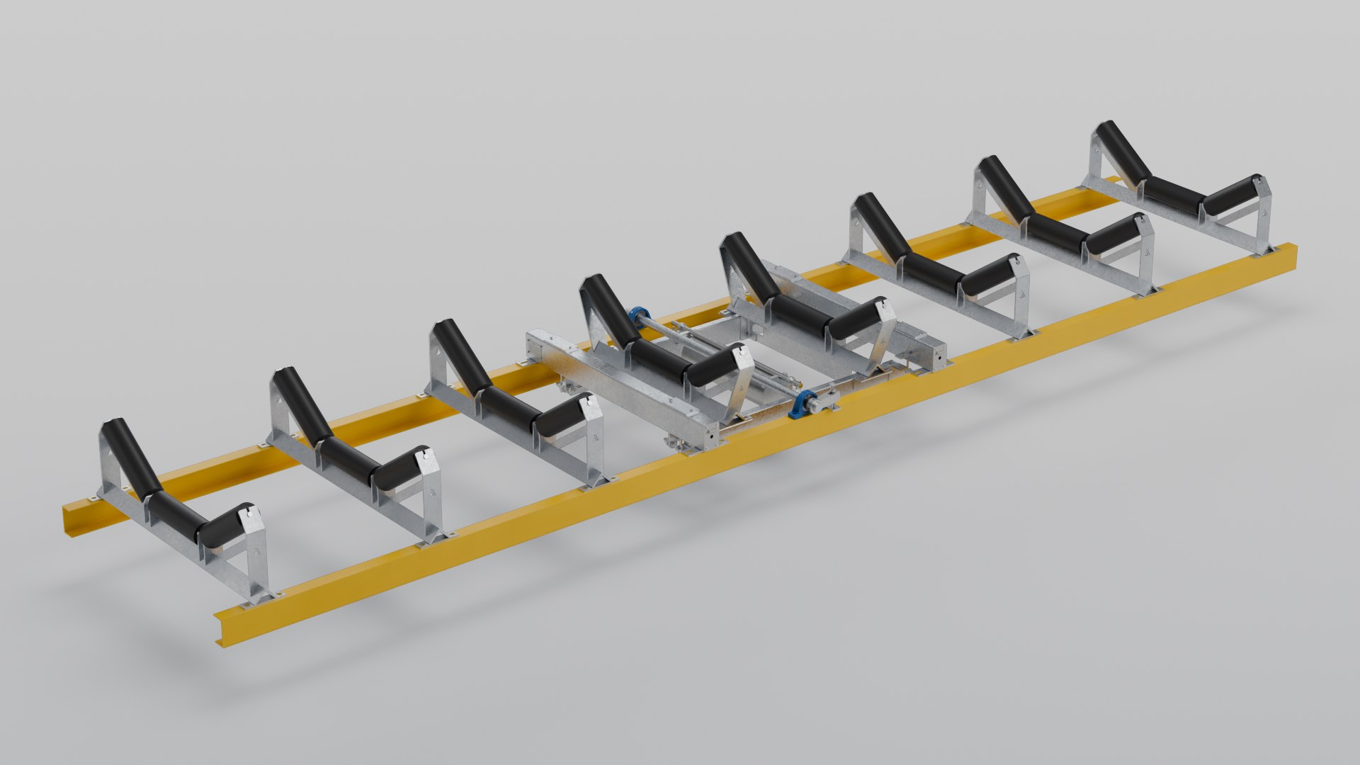 PBW4-2 weigh frame with off-scale idlers either side