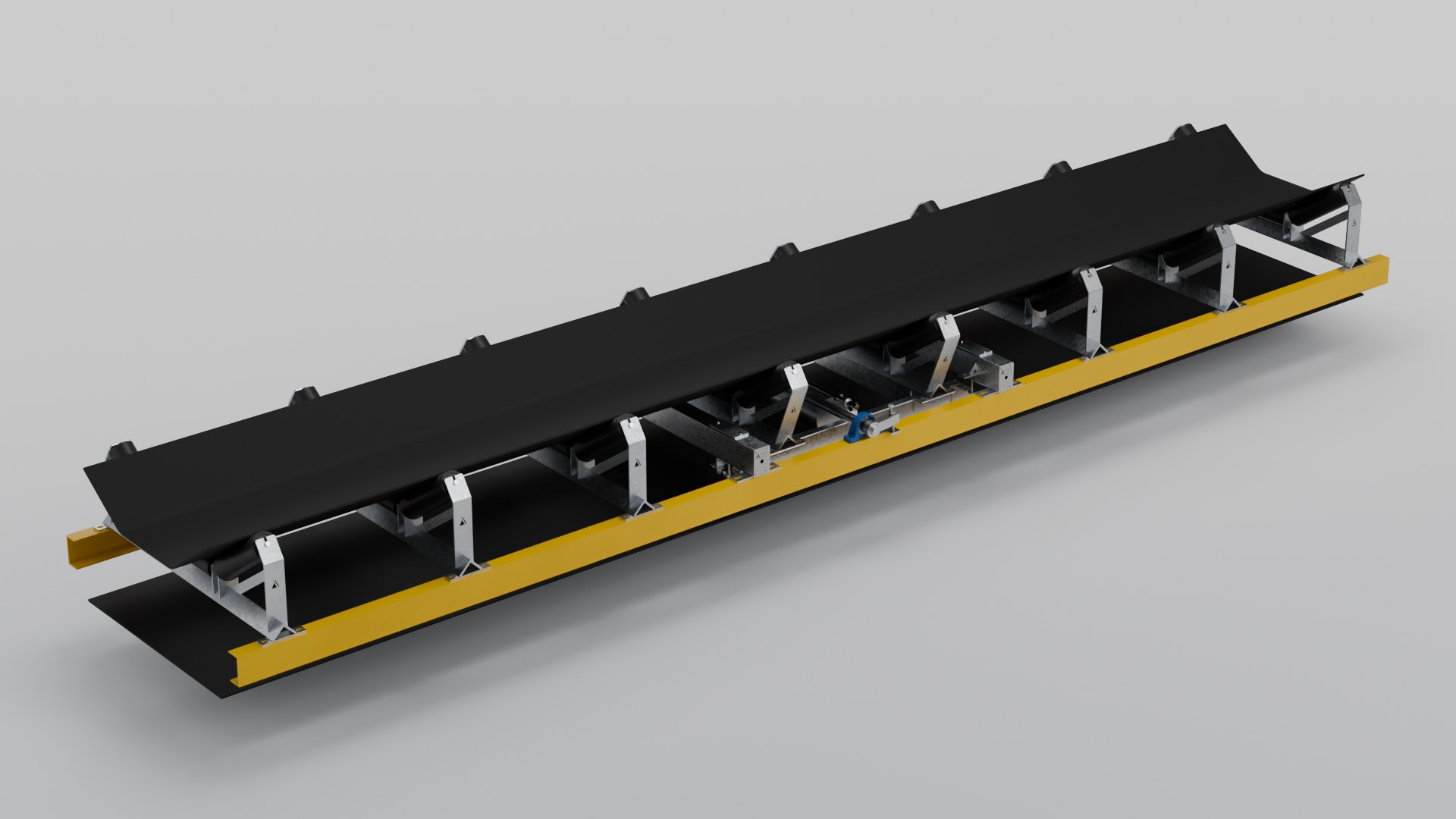 PBW4-2 belt weigher with the conveyor belt fitted