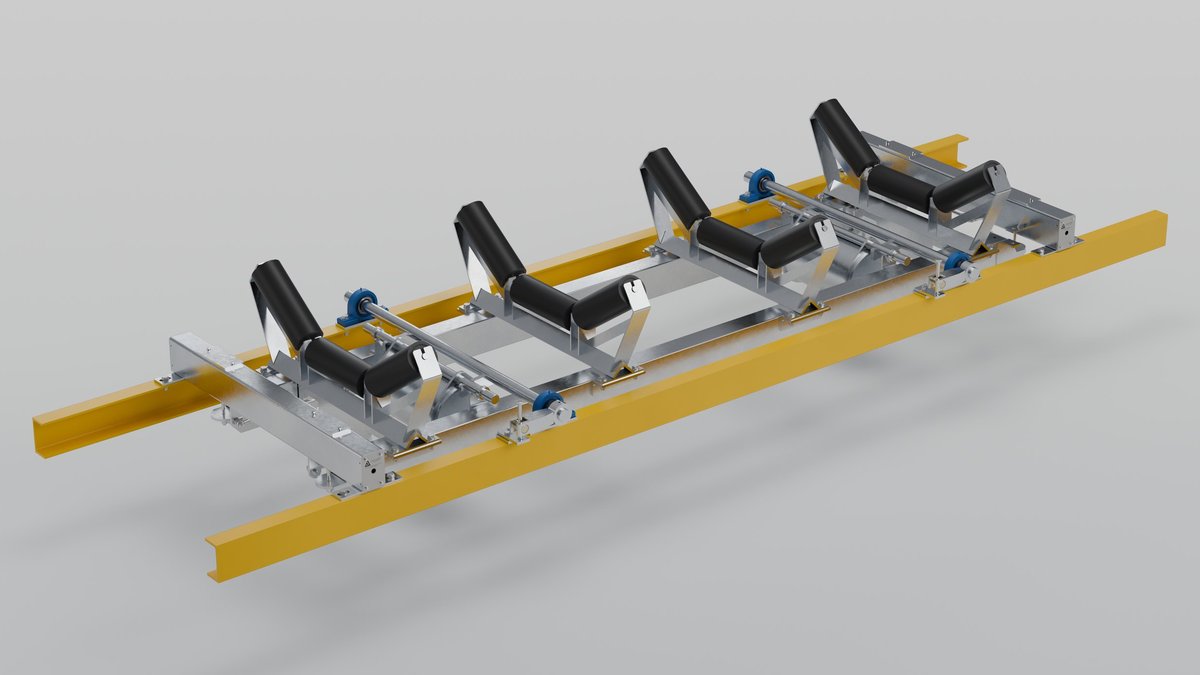 PBW4-4 belt weigher with four weigh idlers on conveyor stringers