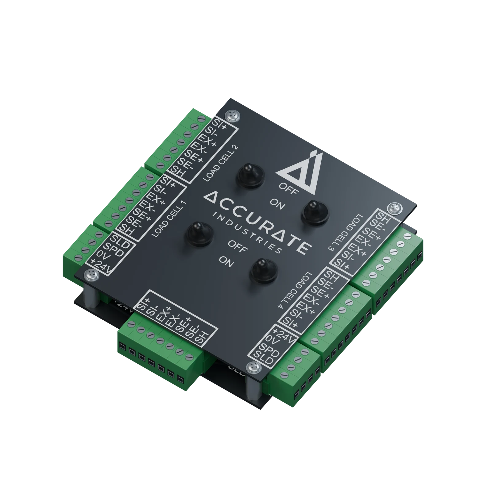 Accurate Industries load cell switching PCB for finding a faulty belt weigher load cell